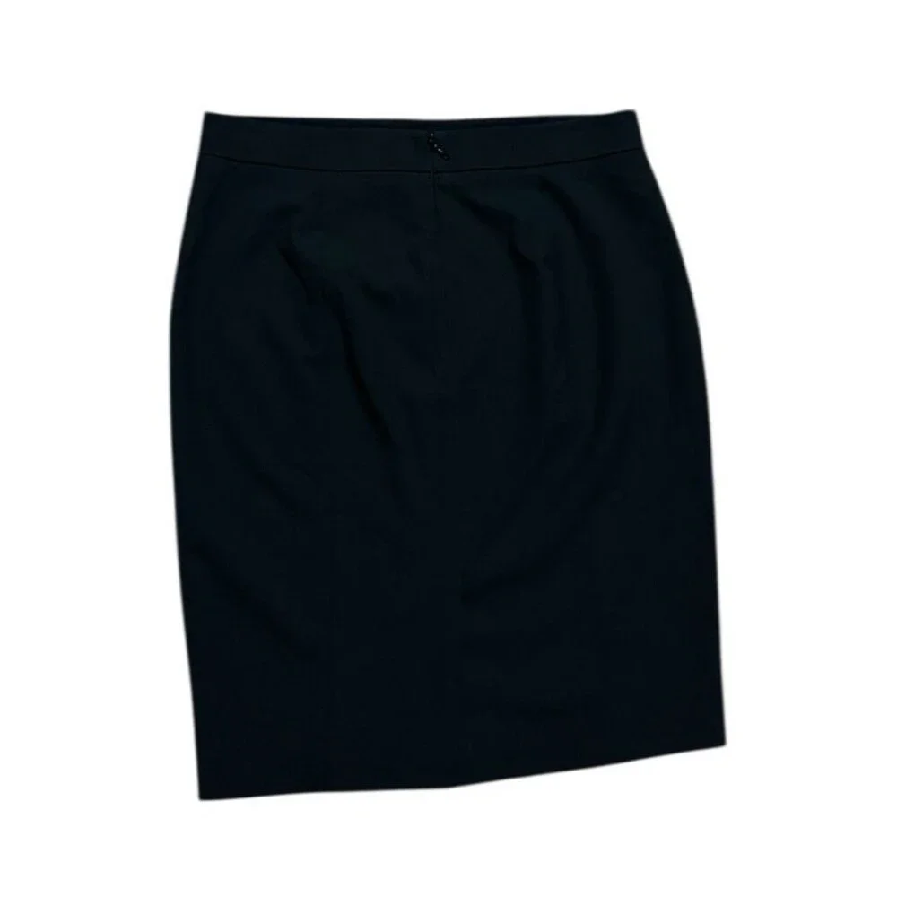 NWT Ann Taylor skirt 8P Knee Length Black corpcore classic business office wear